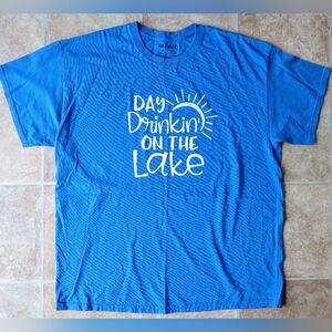 Gildan Blue Tee - Day Drinkin' on the Lake